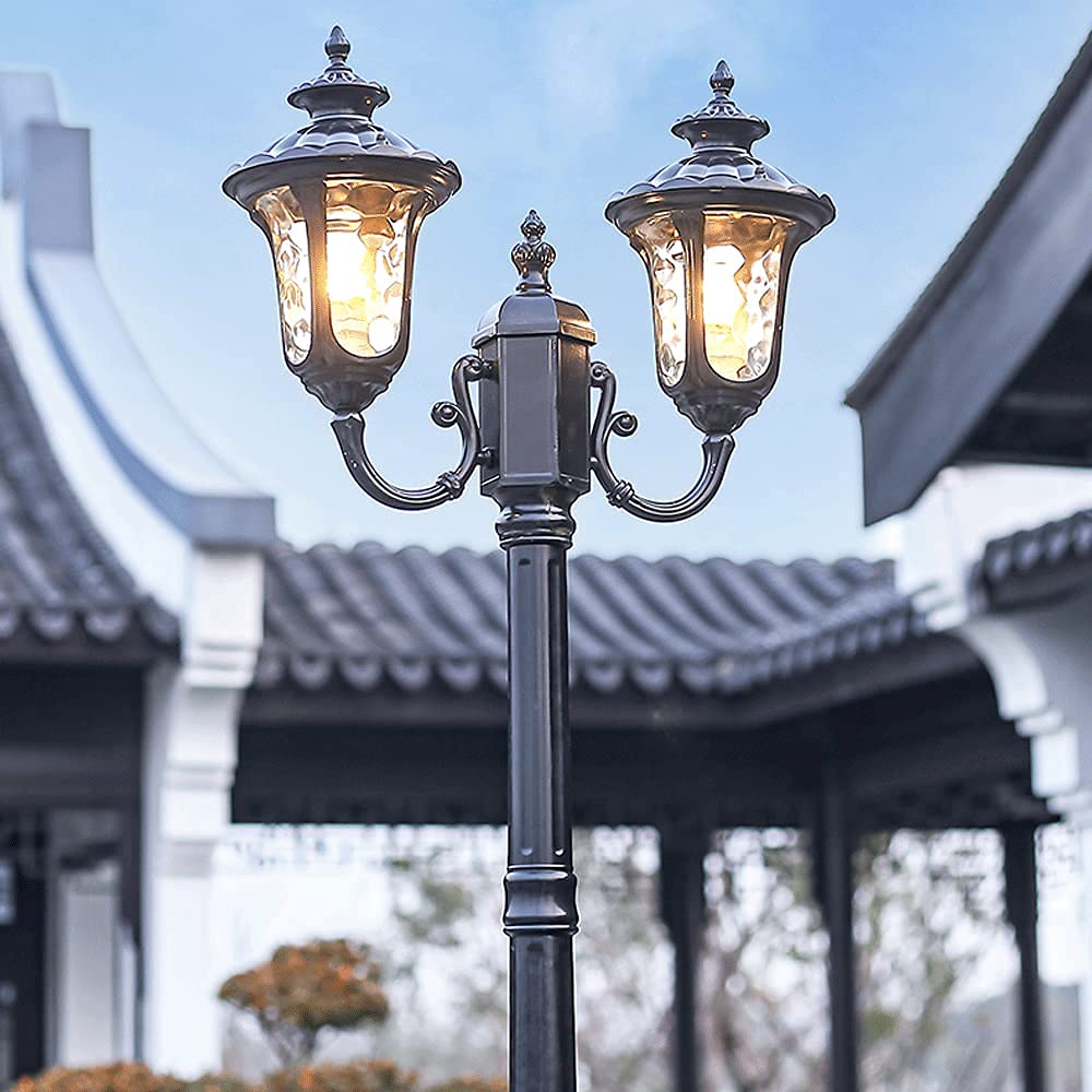 クリエイティブ 2 灯屋外ポストライト伝統的なビクトリア高景観